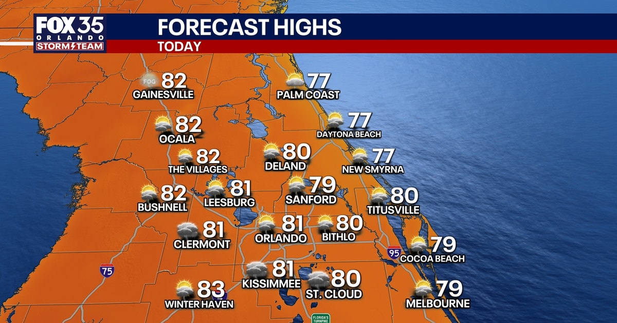 Orlando weather: Rain chances increase through Monday ahead of cold front