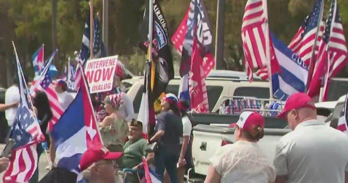 Thousands gather in Miami for a caravan asking the Trump administration to help put an end to the 67-year Cuban regime