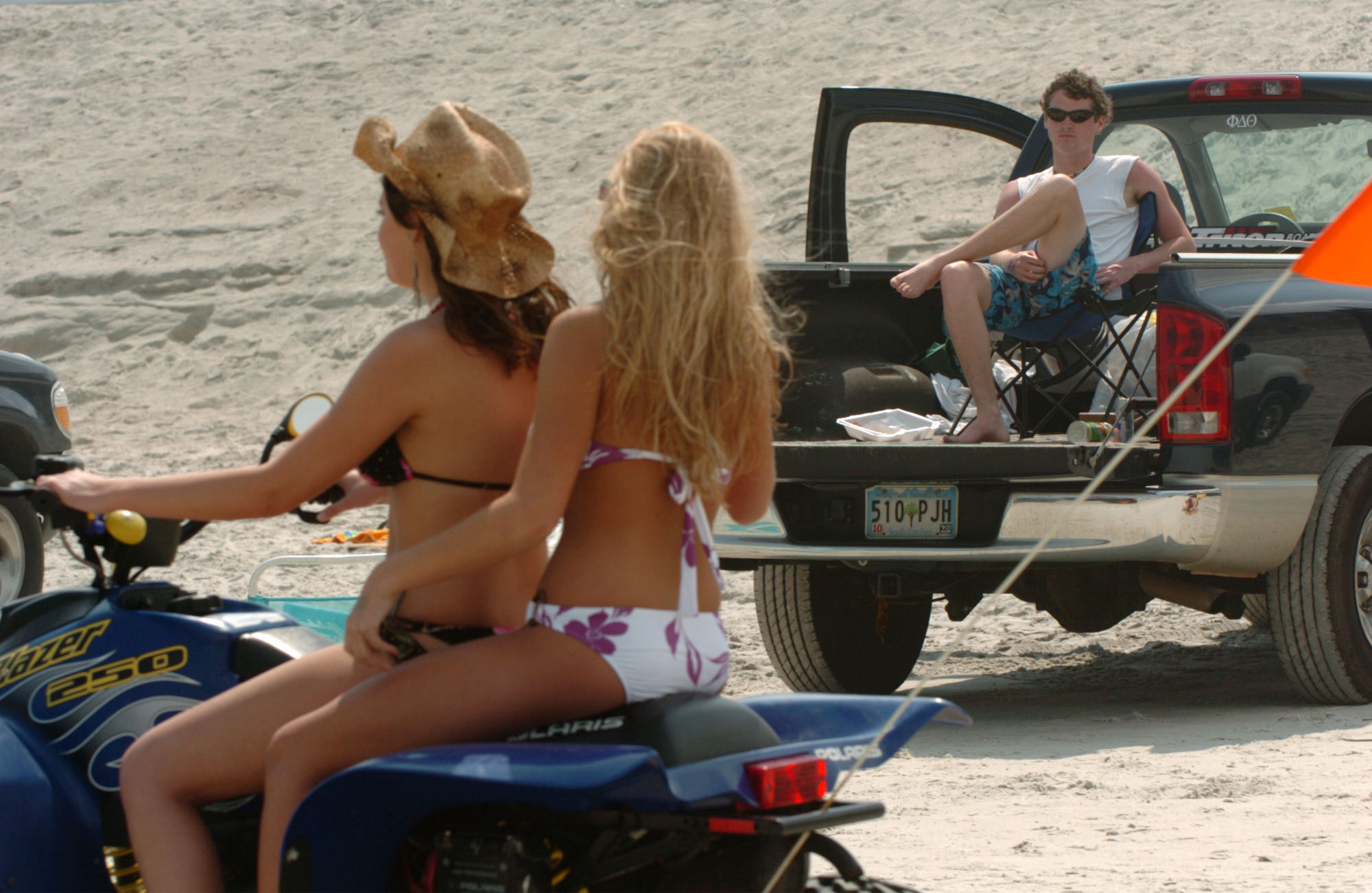 Joey Callahan, 21, a junior at Clemson University, sits in...