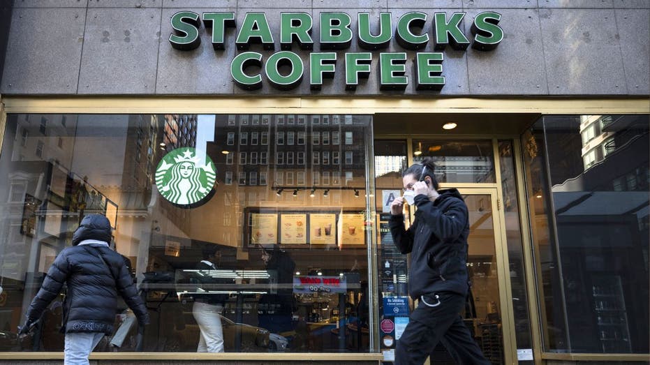 A shot of a Starbucks store in Manhattan.