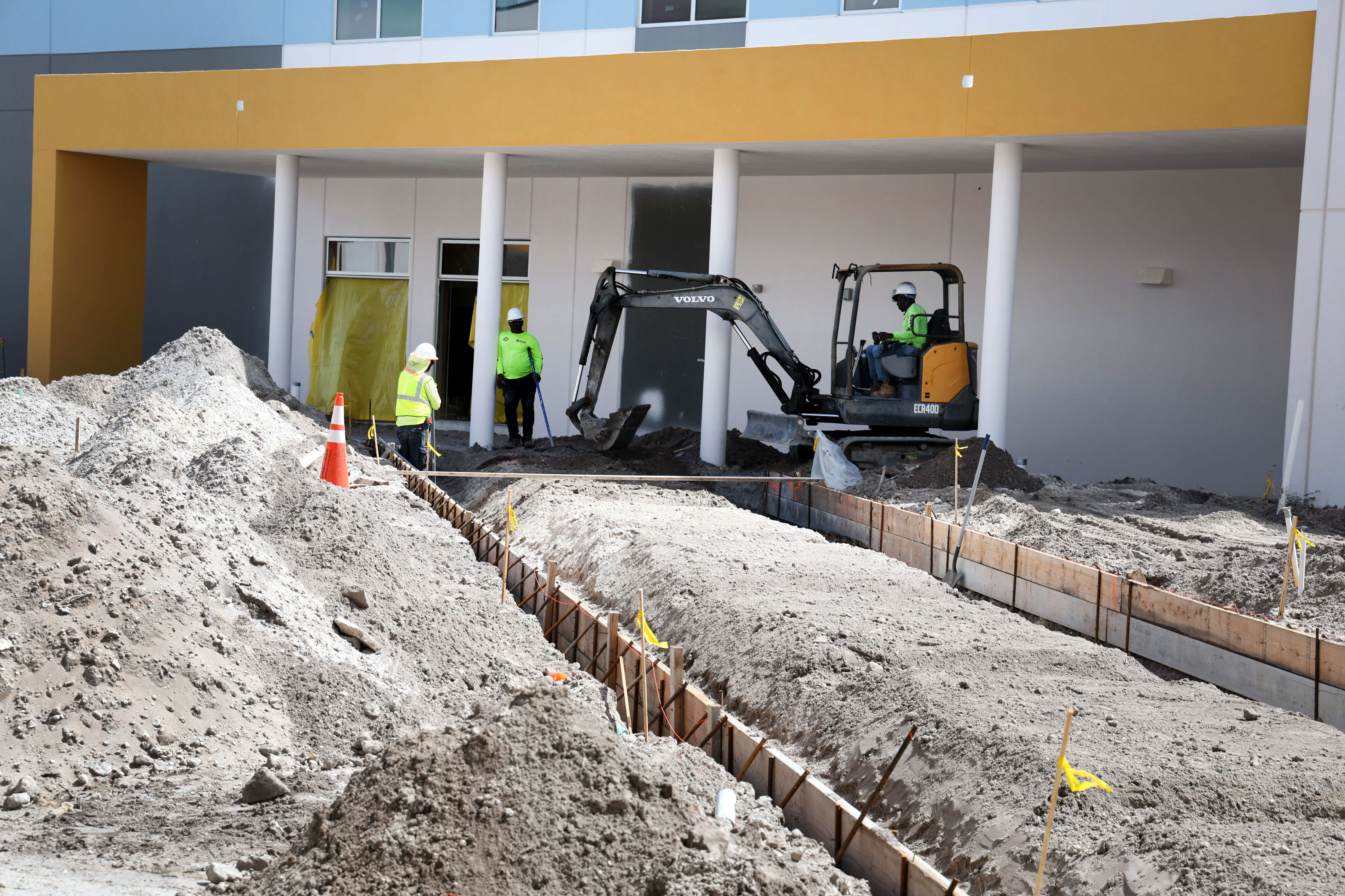 The courtyard of James S. Rickards Middle School in Fort...