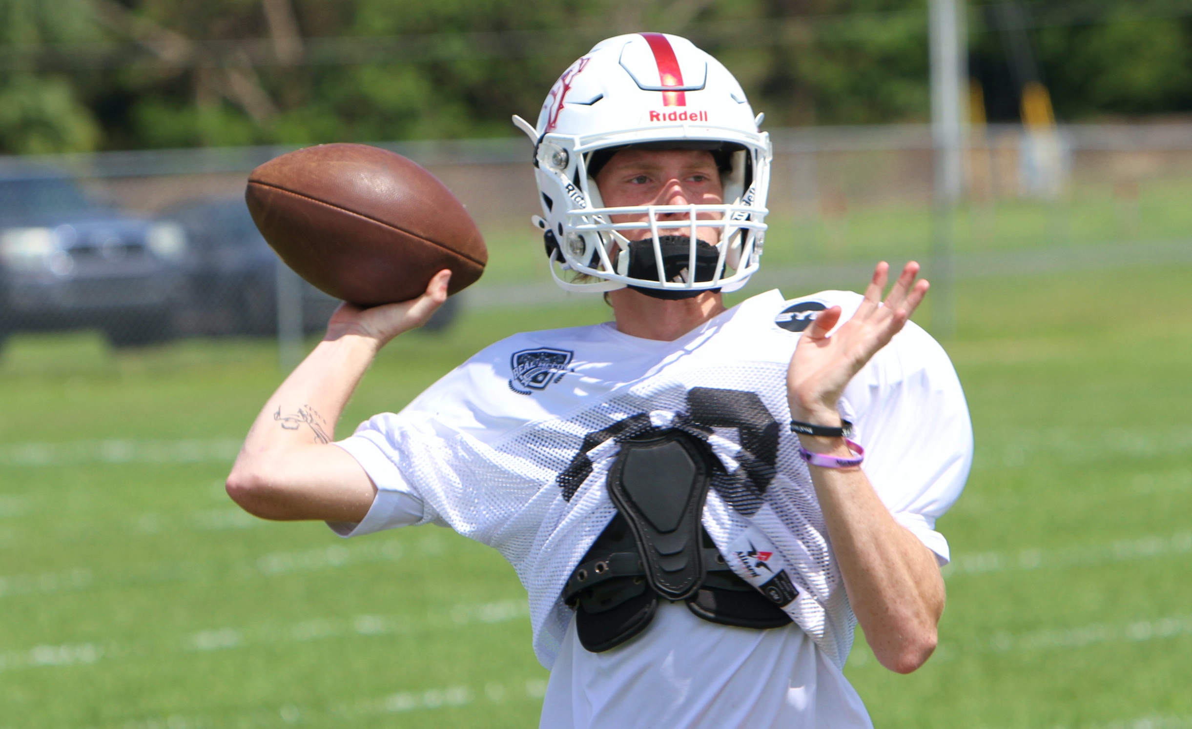 Tavares 2027 quarterback Tanner Williams at the Real McCoy Exposure...