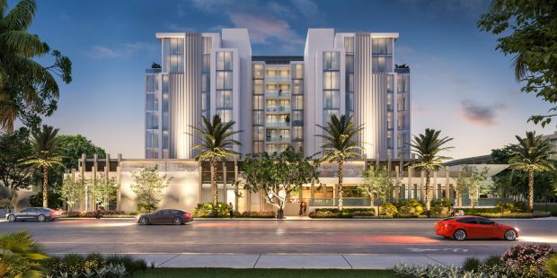 Salato, a nine-story luxury condo with 40 residences, is expected to open in Pompano Beach in late April. The condo is one of several on the rise in Pompano. (U.S. Development/Courtesy