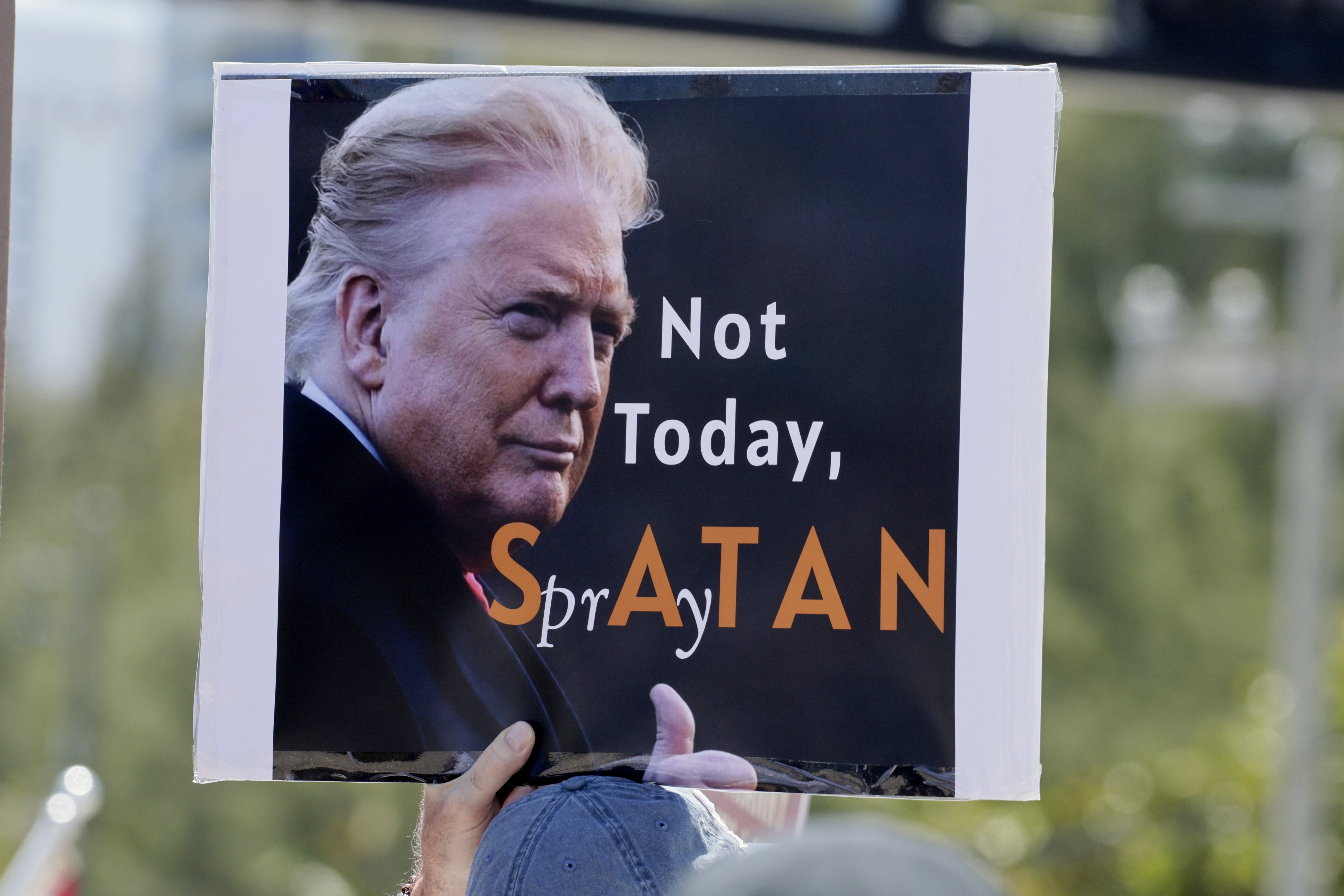 Protesters gather near Sunrise Blvd. and A1A in Fort Lauderdfale...