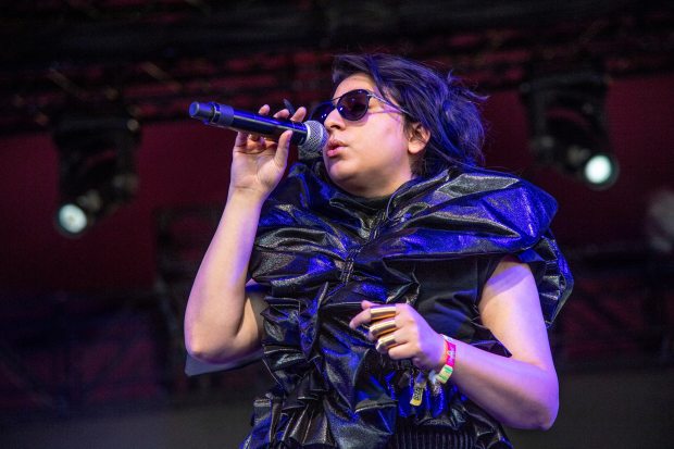 Arooj Aftab performs at the Coachella Music & Arts Festival at the Empire Polo Club on Friday, April 15, 2022, in Indio, Calif. (Amy Harris/Invision/AP)