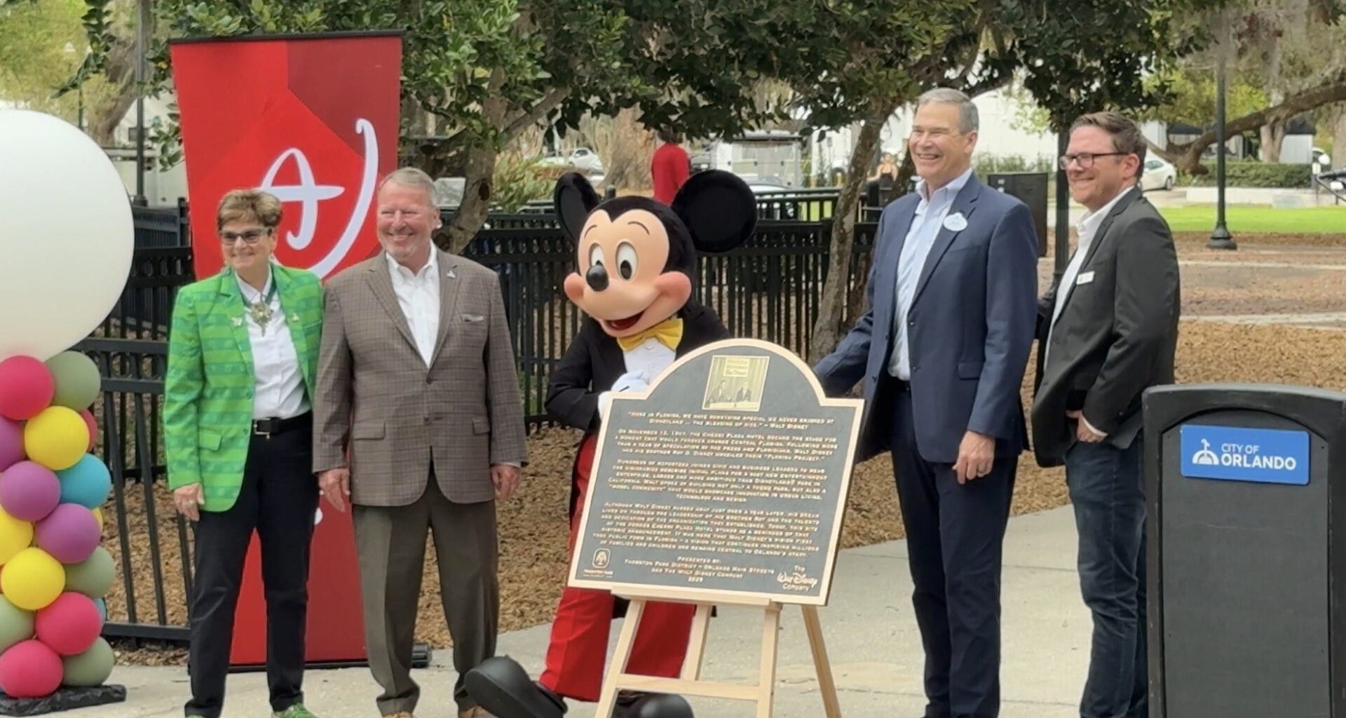 Orlando & Disney Unveil Plaque at the Site of Historic 'The Florida Project' Announcement