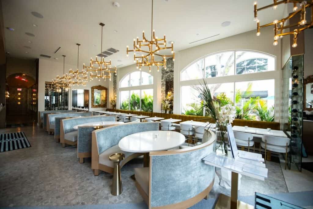 The interior of a restaurant