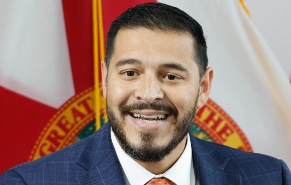 Florida Commissioner of Education Anastasios Kamoutsas discusses the state's 2026-27 budget proposal at the Dr. Phillips Center for the Performing Arts in Orlando on Wednesday, Dec. 10, 2025. (Rich Pope/Orlando Sentinel)
