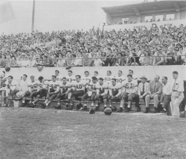 Catawba College of North Carolina won the first 2 Tangerine Bowls in Orlando, This is from the game on Jan. 1, 1947. (Orlando Sentinel file)