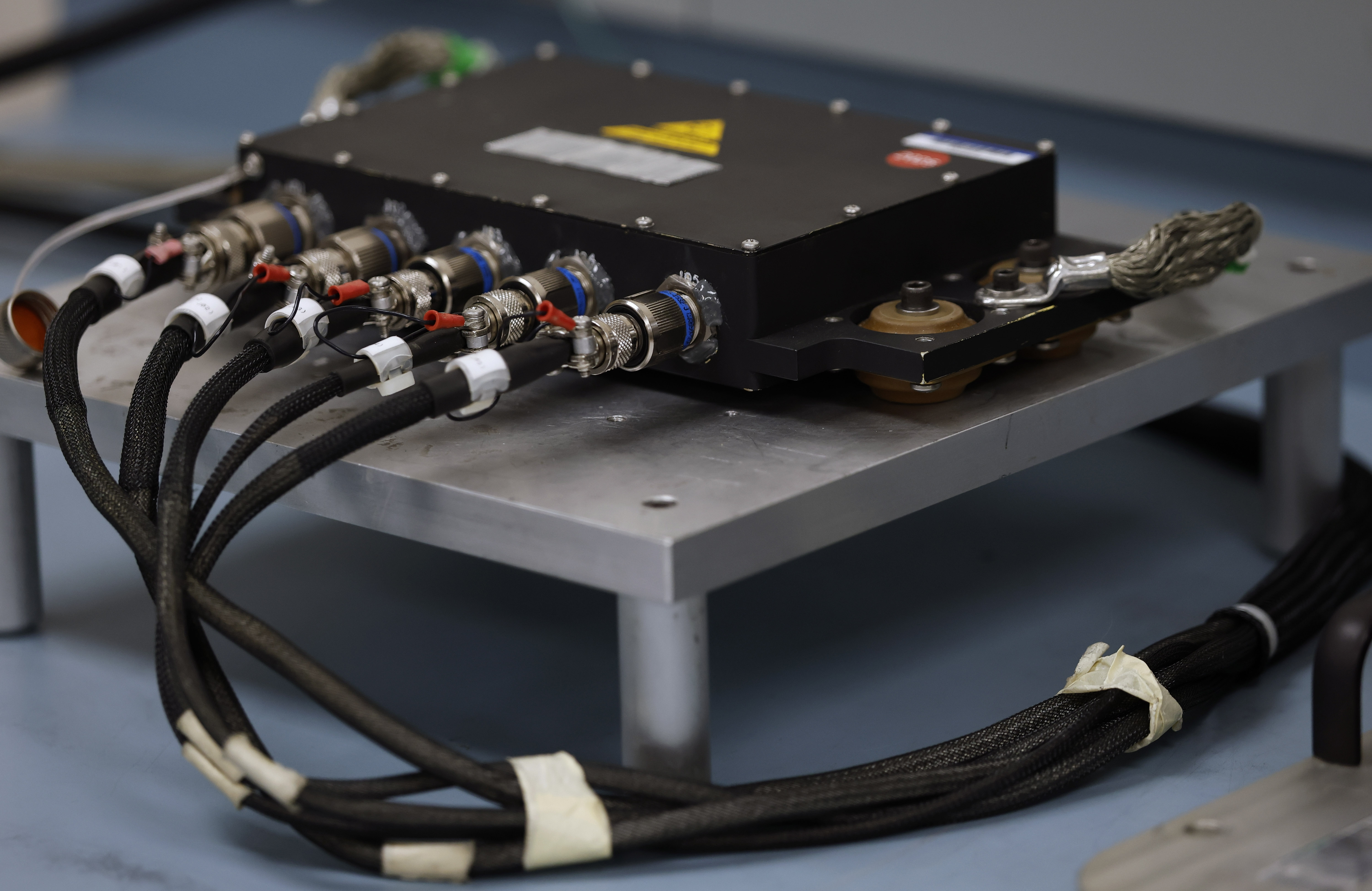 Barometric altimeter during a tour of the Honeywell Aerospace Clearwater,...