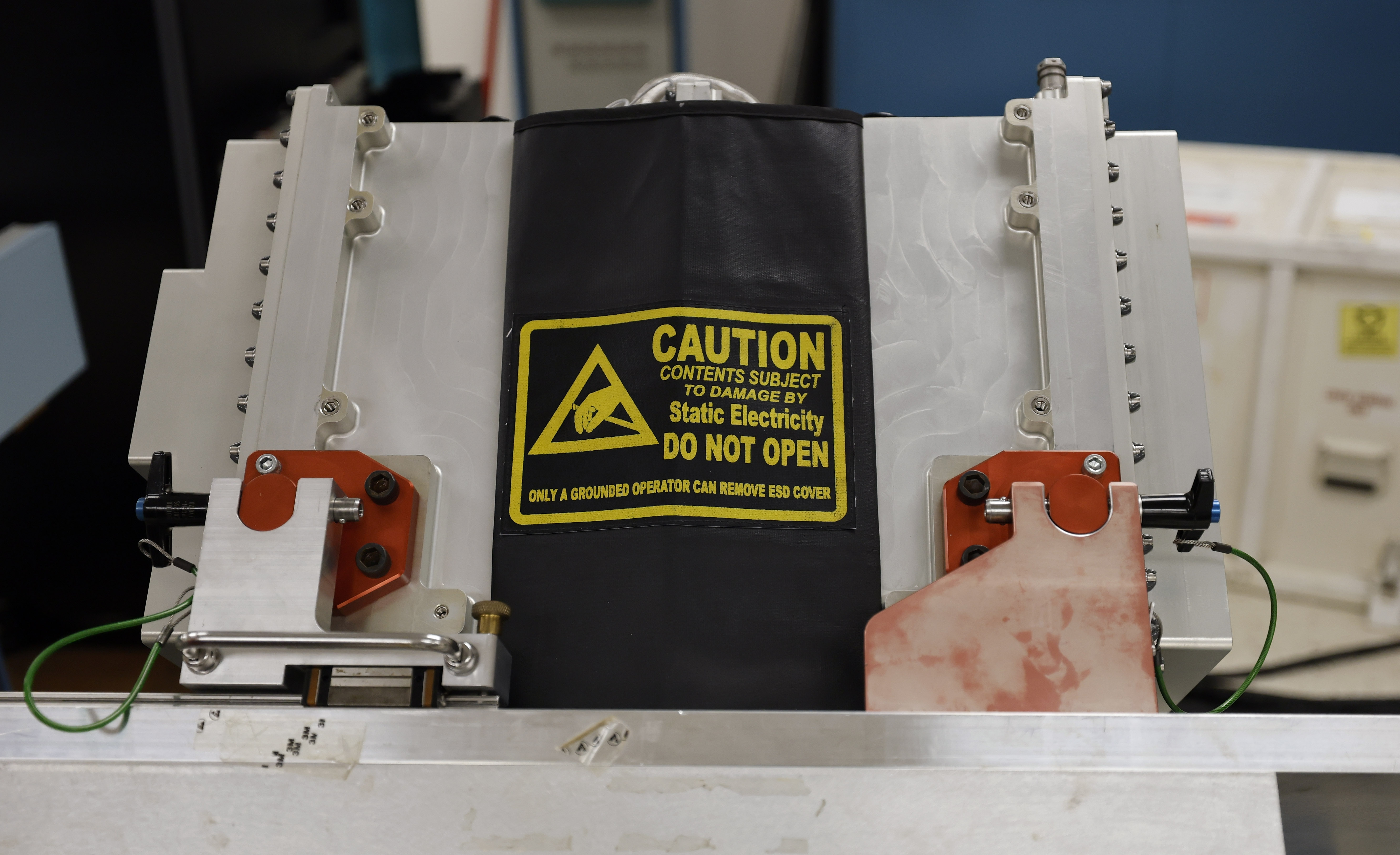 RS-25 engine controller for the SLS during a tour of...