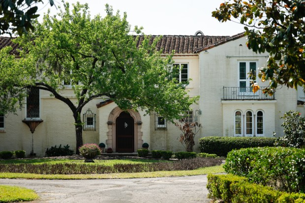 The Merrywood property at 1020 Palmer Ave. in Winter Park on Tuesday, March 24, 2026, was built by James Gamble Rogers, the same architect responsible for Casa Feliz. Local residents and preservationists are advocating for the house's preservation, with concerns that it will be demolished unless they find a buyer for the property. (Rich Pope/Orlando Sentinel)