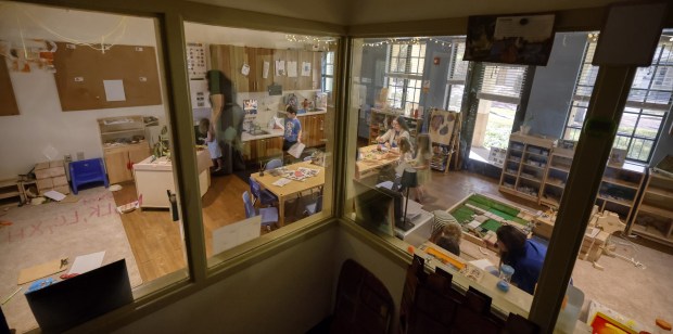 View from one of the observation rooms at the Hume House Child Development & Research Center, a preschool housed inside Rollins College's phycology department, on Wednesday, March 4, 2026. (Ricardo Ramirez Buxeda/ Orlando Sentinel)