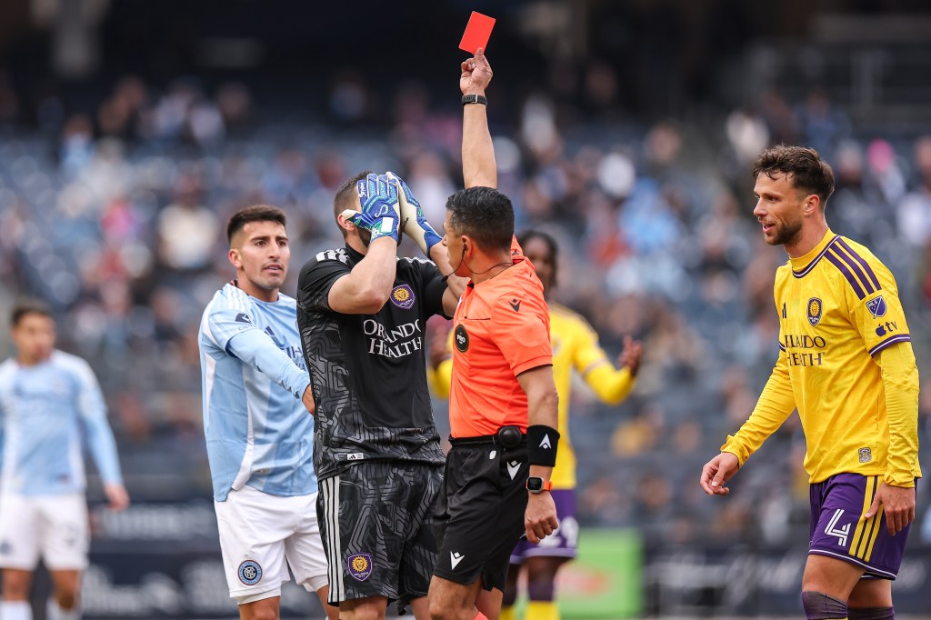 Winless Orlando City routed after goalkeeper gets red card