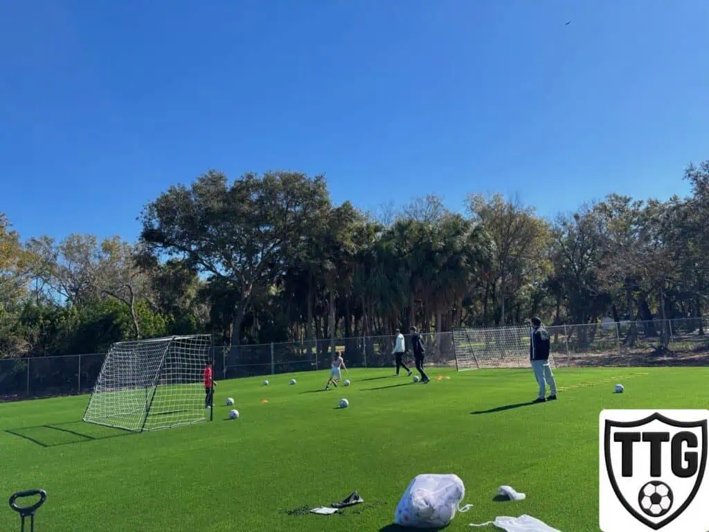People playing soccer