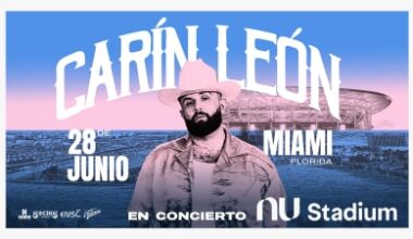 Mexican Superstar Carín León to Make History with First-Ever Concert at Nu Stadium in Miami Freedom Park on June 28