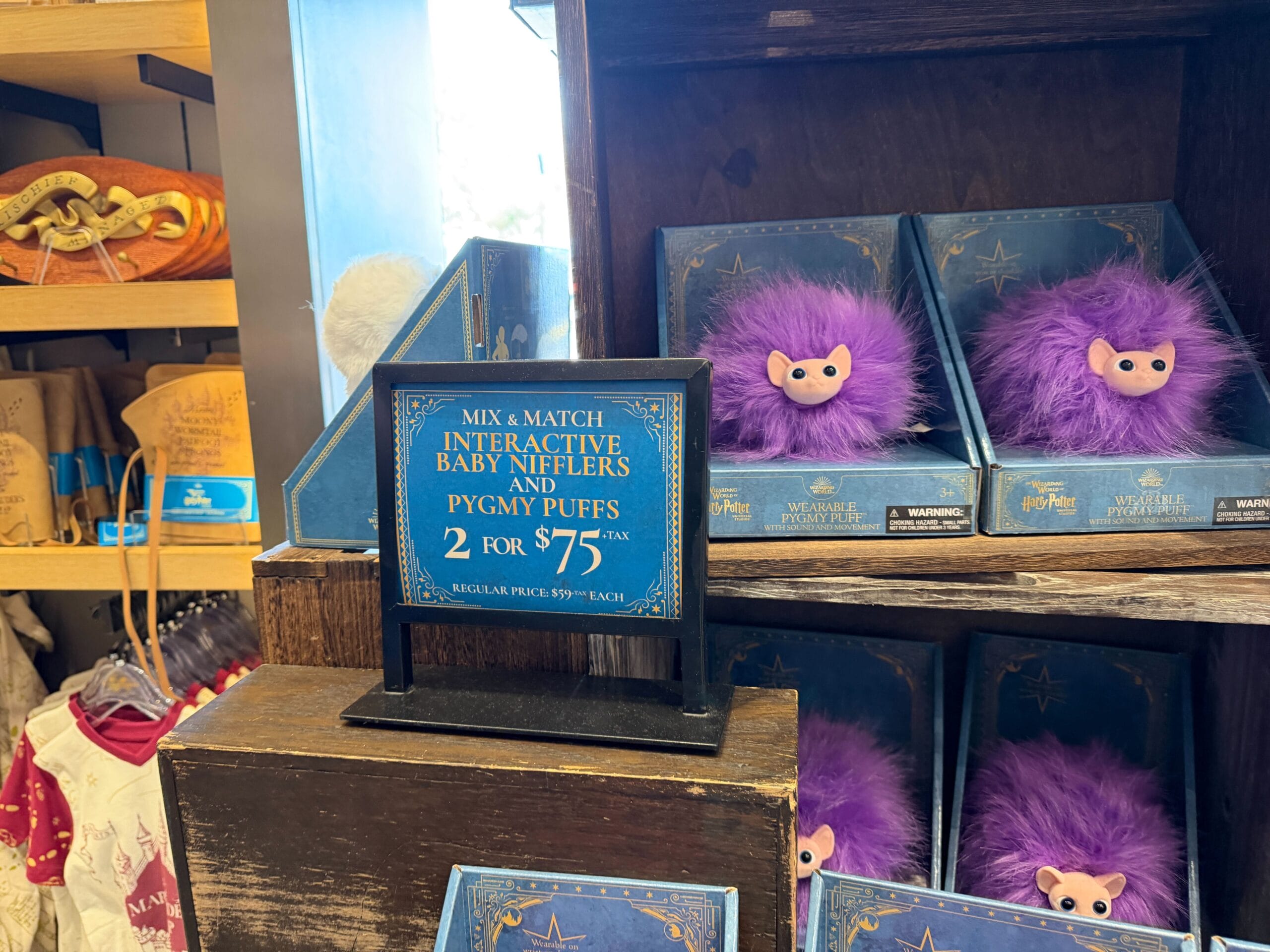 Mix and Match Interactive Baby Nifflers and Pygmy Puffs - 2 for $75