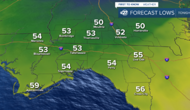 Weak cold front causes cooler night