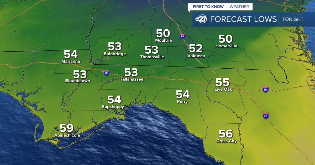 Weak cold front causes cooler night