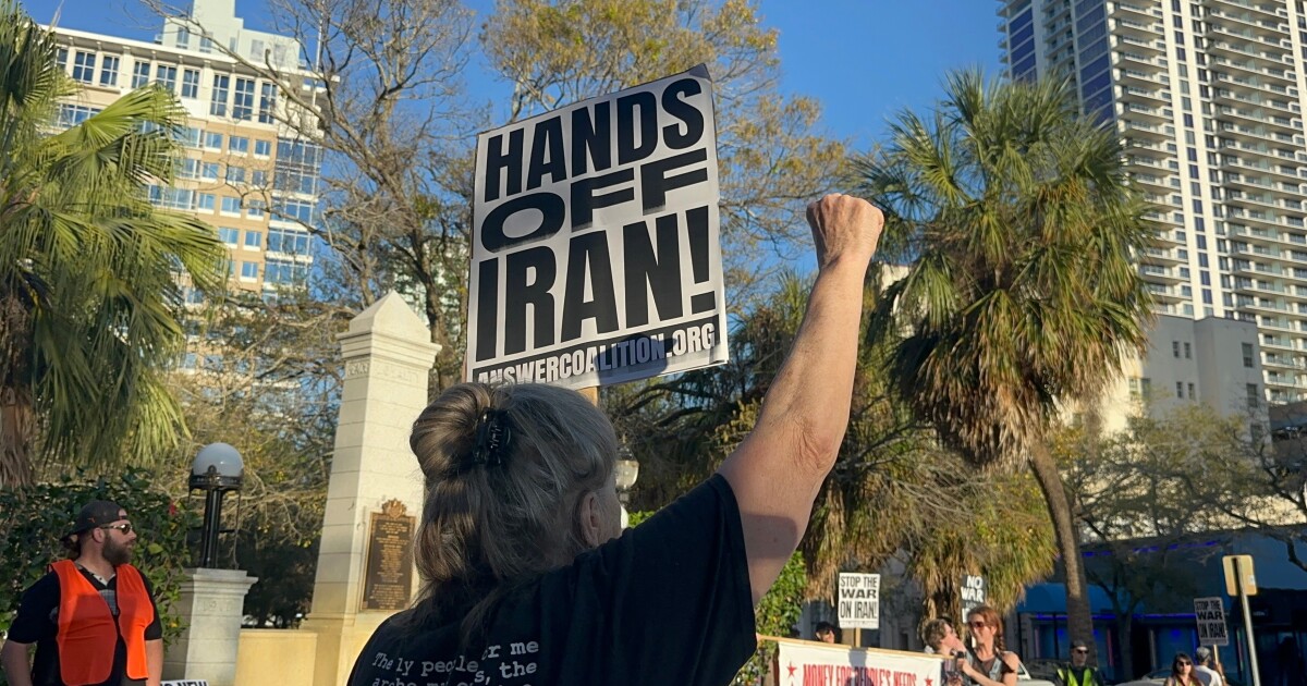St. Pete protesters rally against U.S.-Israel strike on Iran