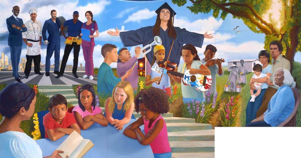 Mural at Heights Foundation encapsulates past, present and future of Harlem Heights neighborhood | WGCU News