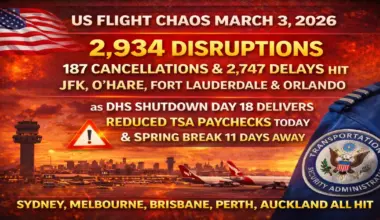 2,934 Disruptions + TSA Gets Cut Pay TODAY