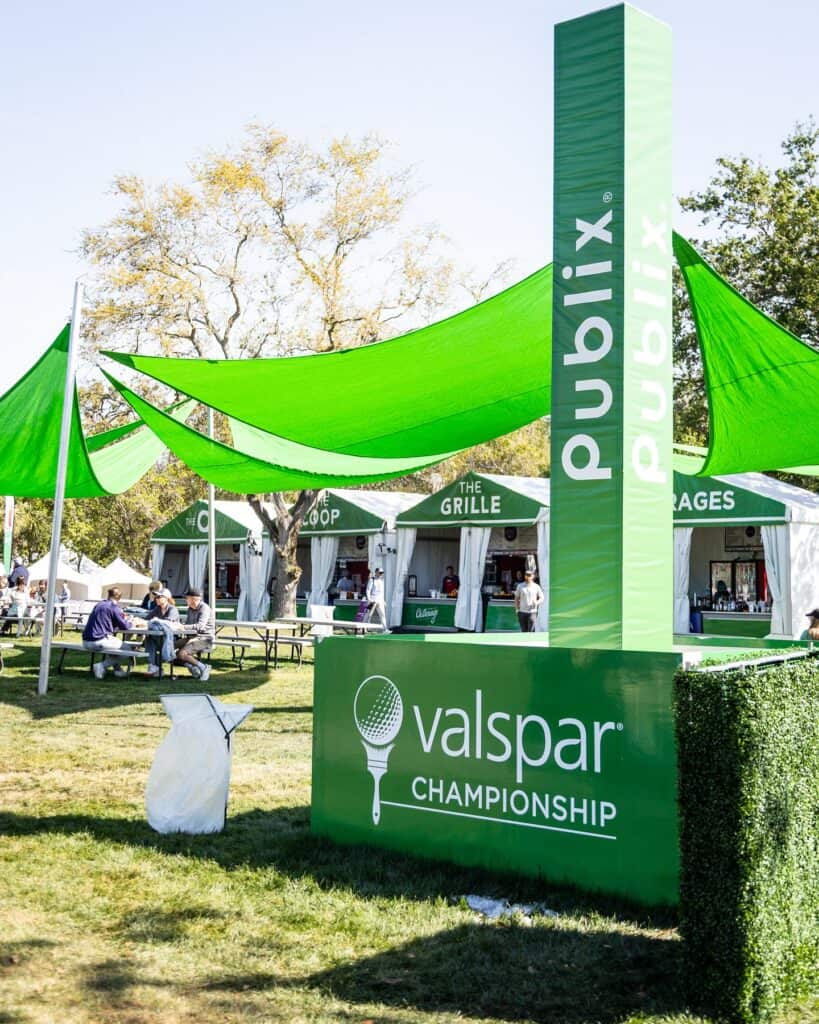 People at a golf event