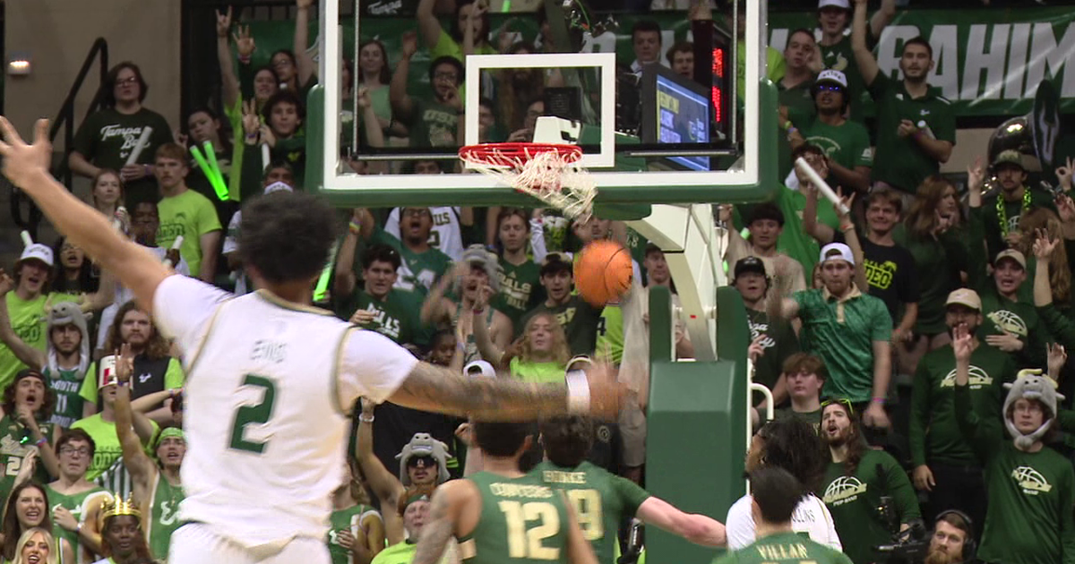 USF men's basketball team celebrates conference championship