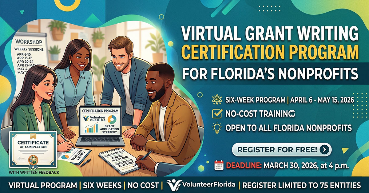 Volunteer Florida Offers Free Grant Writing Training For Nonprofits : NorthEscambia.com