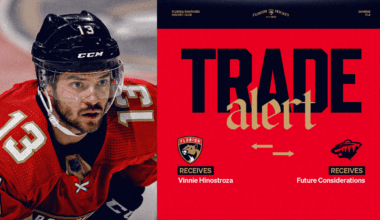 Florida Panthers Acquire Forward Vinnie Hinostroza
