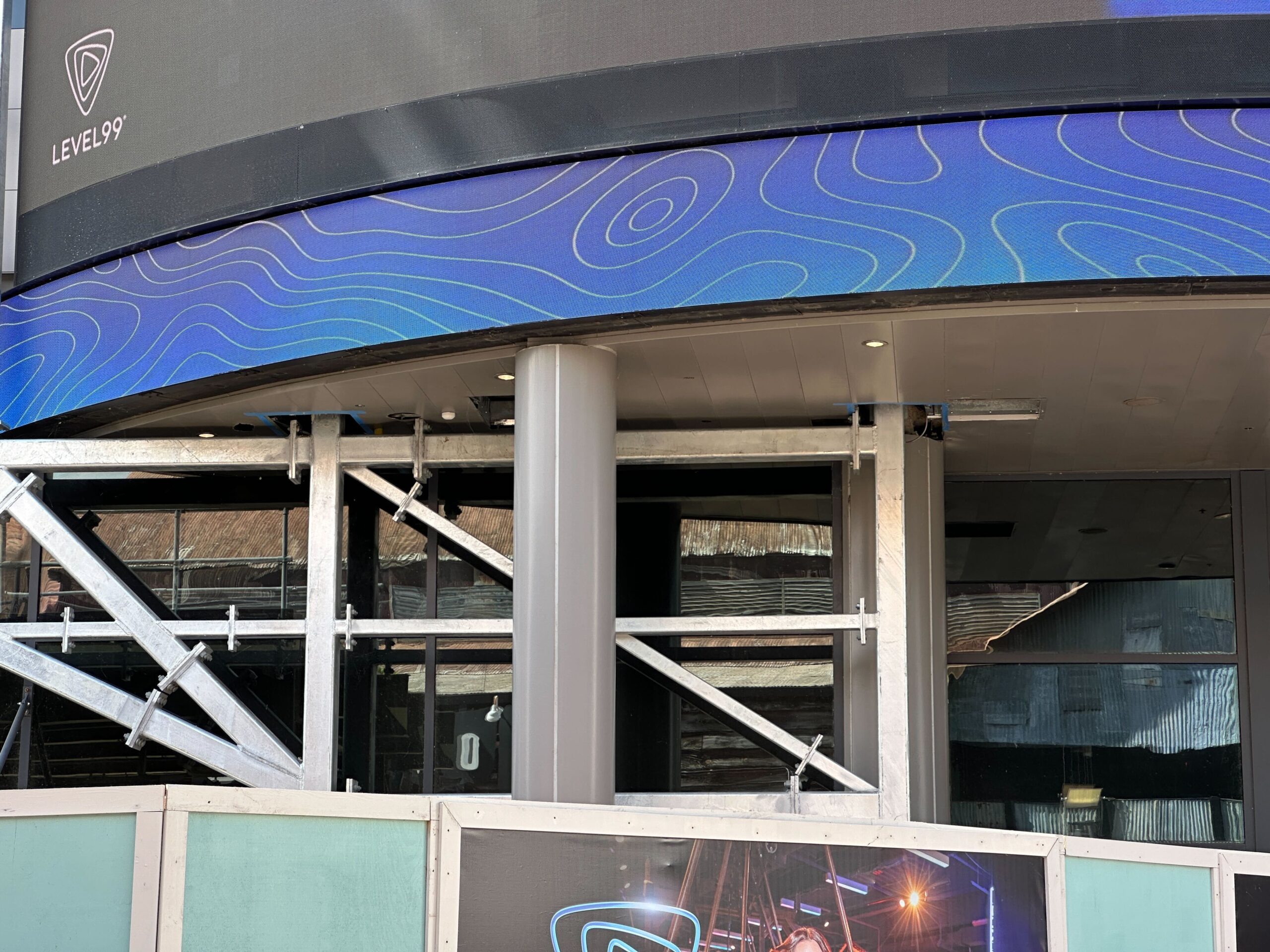 Not all the holes have been filled yet, though, as there are still openings in the ceiling above the entrance.