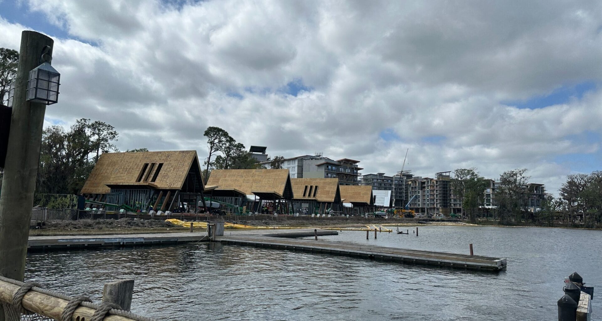 Cabin construction at Disney Lakeshore Lodge