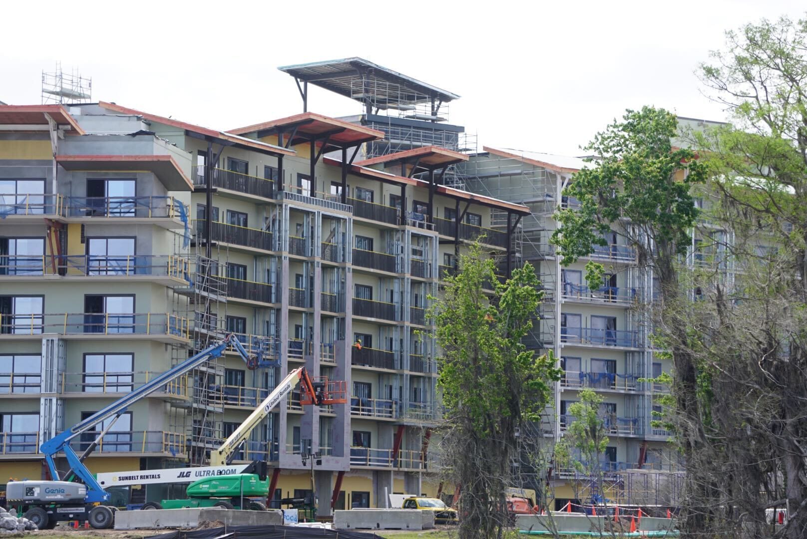 Main building construction at Disney Lakeshore Lodge