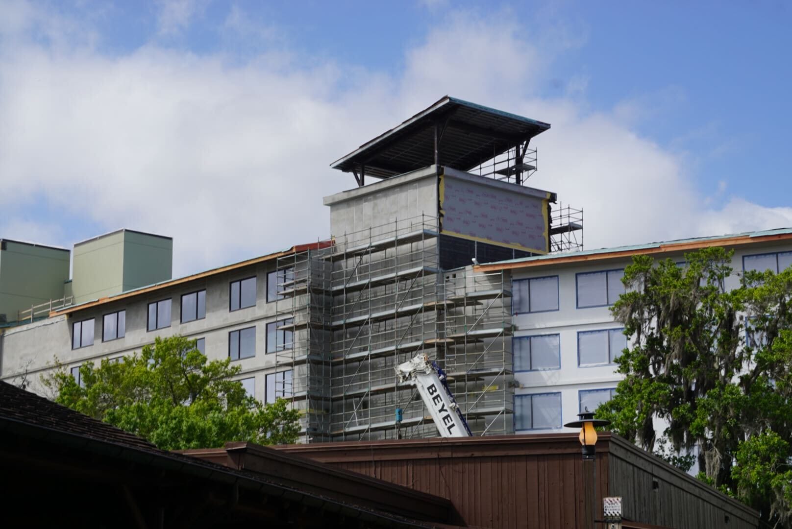 Main building construction at Disney Lakeshore Lodge
