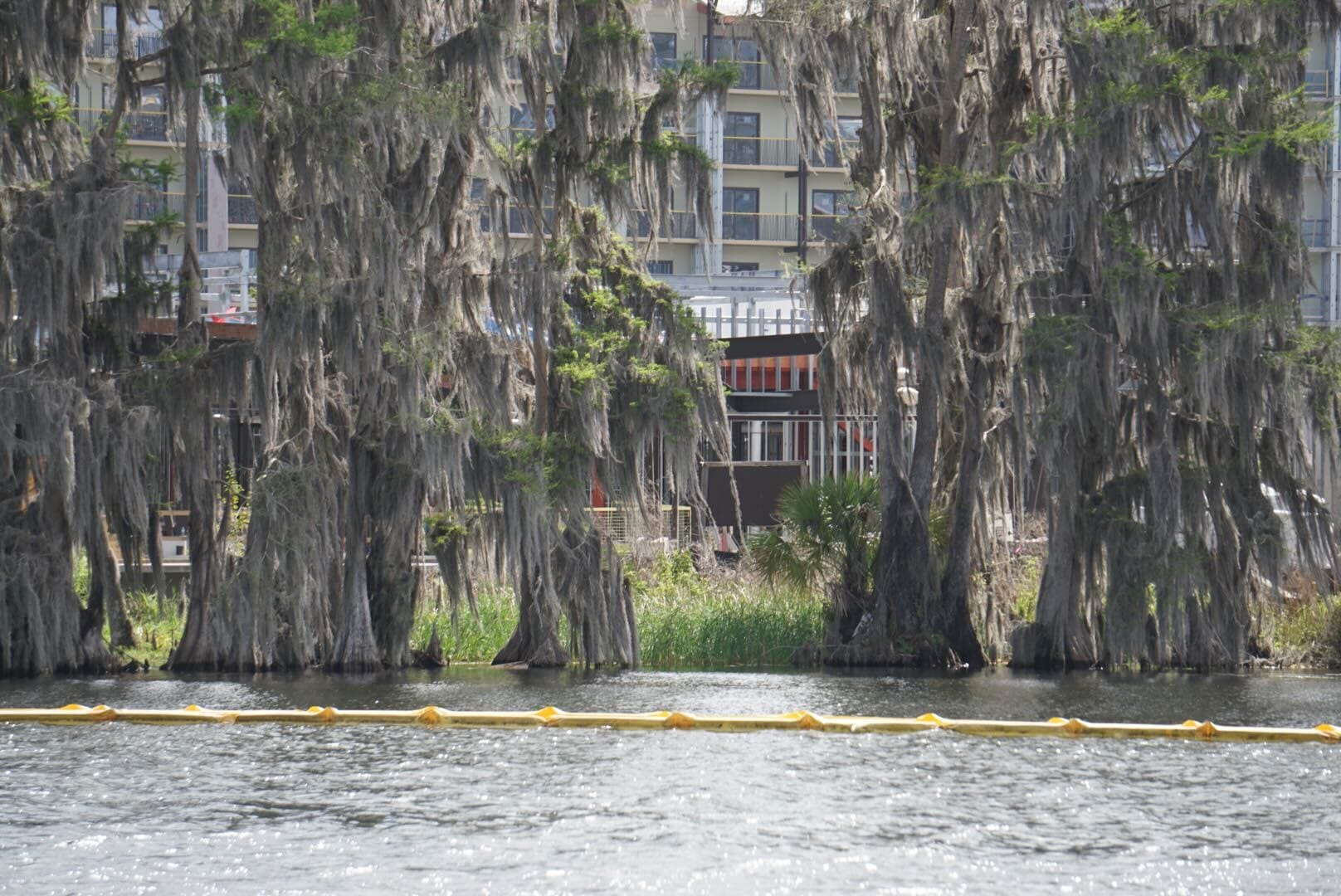 Lazy river construction at Disney Lakeshore Lodge