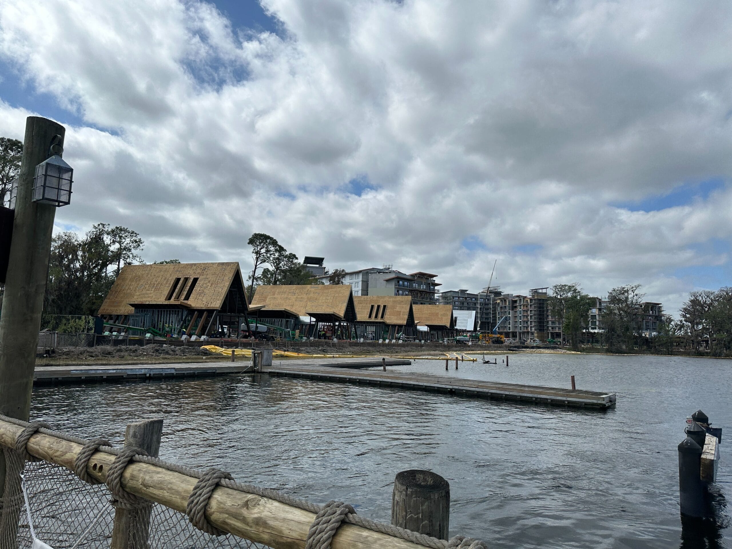 Cabin construction at Disney Lakeshore Lodge