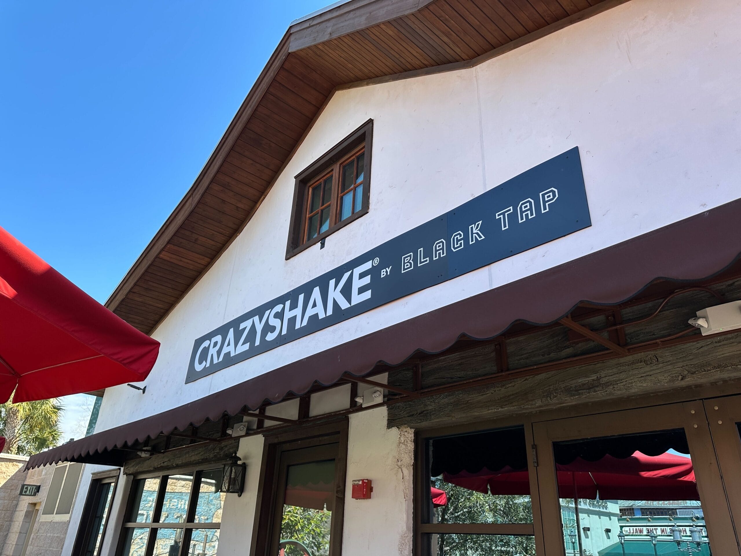 CrazyShake by Black Tap Sign Goes Up in Disney Springs