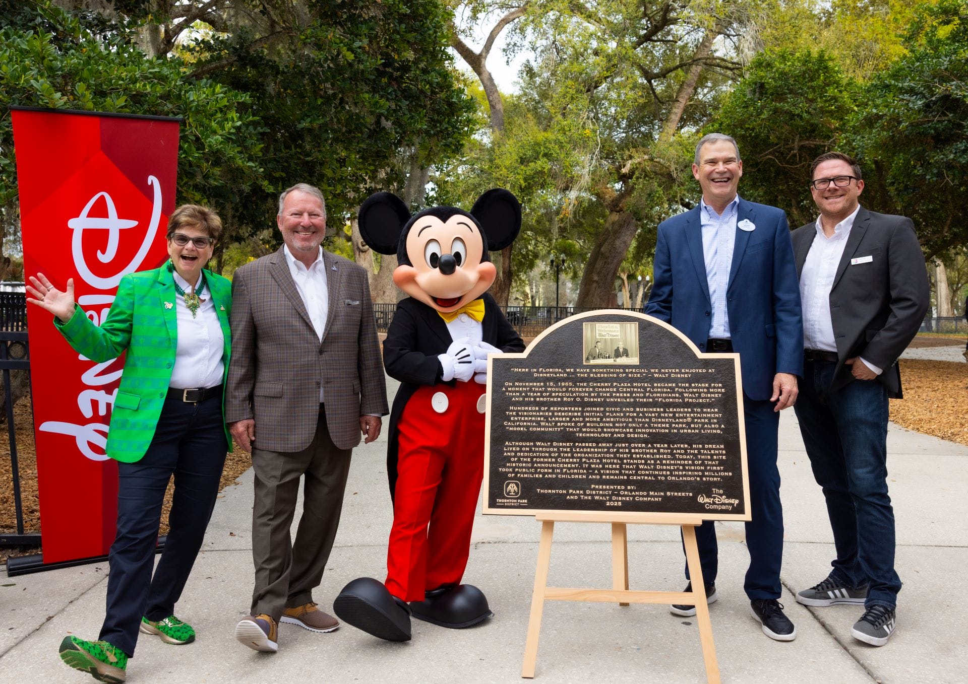 This year marks 61 years since that press conference announcing The Florida Project, and Disney and Orlando leaders met on March 5 in Thornton Park (the site of the original announcement) for a special plaque unveiling ceremony.