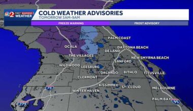 Marion County under freeze advisory as cold moves into Florida