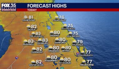 Orlando weather: Warm temps sticking around for Central Florida