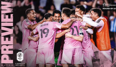 MATCH PREVIEW: Inter Miami CF Set to Visit Nashville SC for Champions Cup Round of 16 First Leg