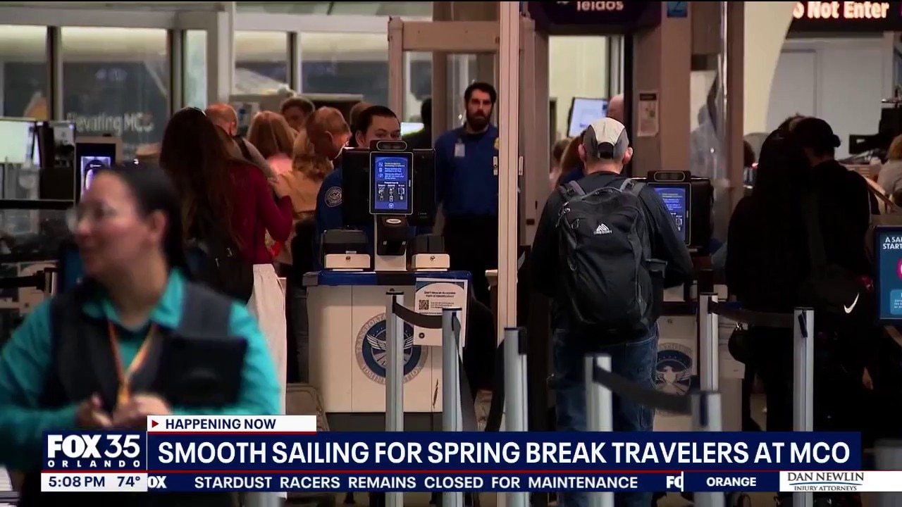 Spring break travel surge underway at MCO, nation's airports