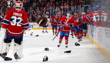 Caufield's third NHL hat trick