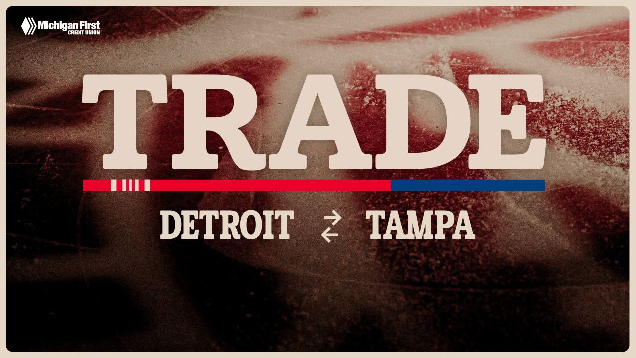 Red Wings acquire Michael Milne and Wojciech Stachowiak from Tampa Bay Lightning in exchange for Ian Mitchell