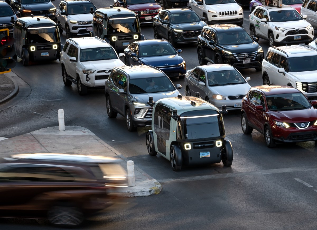 Zoox robotaxi in las vegags