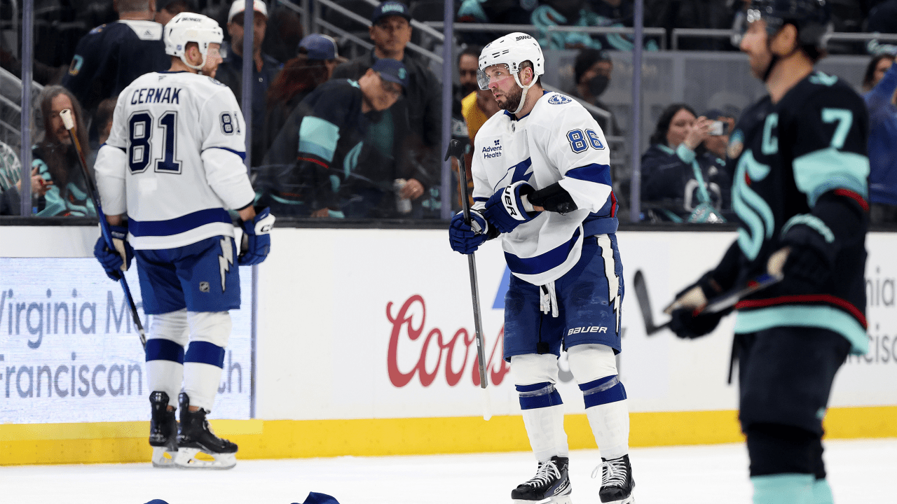 Kucherov gets hat trick, 2 assists to power Lightning past Kraken