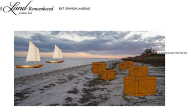 Artist rendering of set design for A Land Remembered, included in a yet-to-be-approved film permit