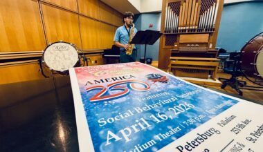 Tyler Vasallo practices at SPC's Gibbs campus ahead of Thursday's concert. (Spectrum News/Erin Murray)