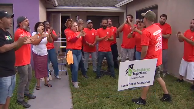 Home Depot Foundation, Rebuilding Together Miami-Dade revamp South Florida veteran’s home - WSVN 7News | Miami News, Weather, Sports