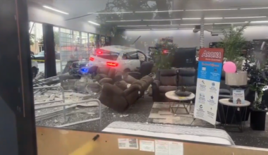 SUV crashes into furniture store after hitting car in North Miami; child hospitalized - WSVN 7News | Miami News, Weather, Sports